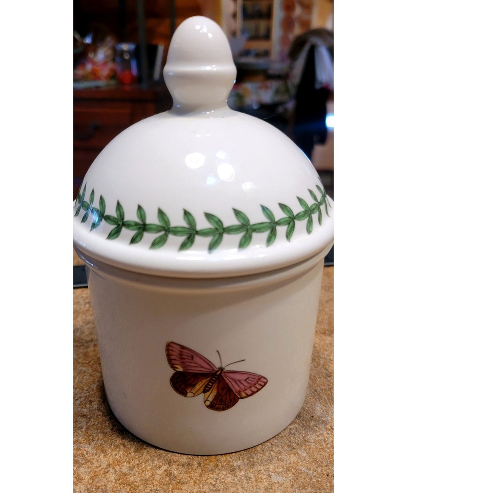 Portmeirion Botanic Garden Peony Sugar or Bath Jar Bowl With Lid Made in Britain - Picture 3 of 6
